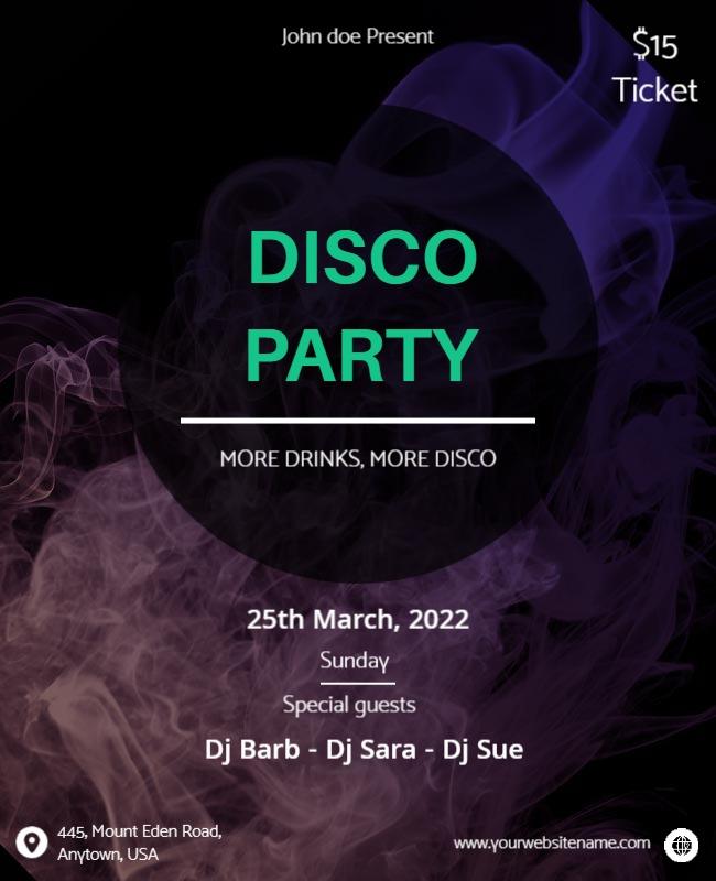 Exciting Disco Party Event Flyer Template