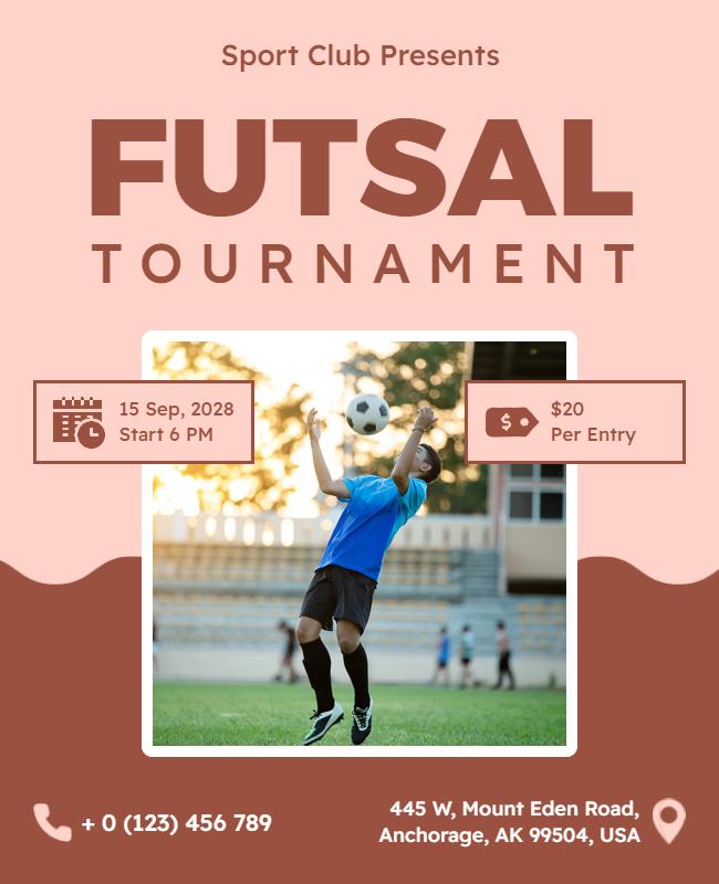 Exciting Futsal Tournament Sports Event Flyer Template