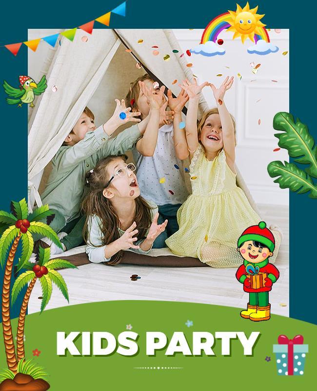 Exciting Kids Party Celebration Flyer Template