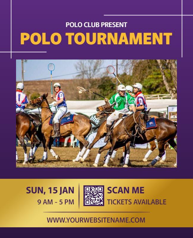 Exciting Polo Tournament Event Flyer Template