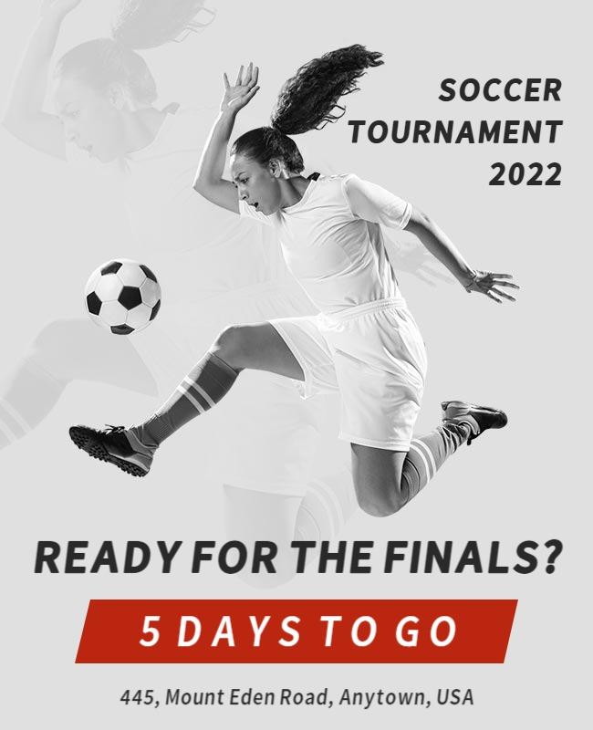 Exciting Soccer Tournament Finals Countdown Flyer Template