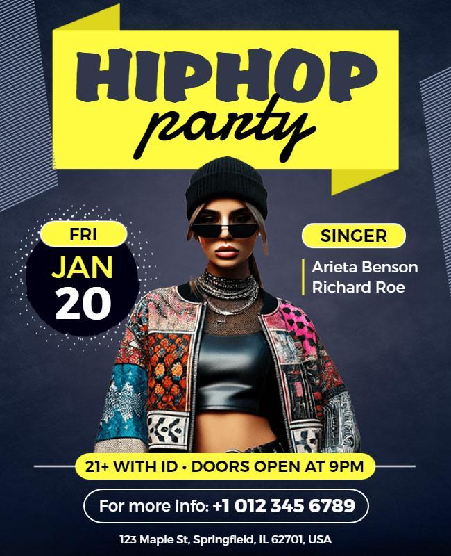 Exclusive Hip Hop Party Flyer Template