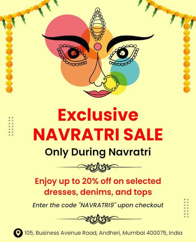 Exclusive Navratri Sale Event Flyer Template