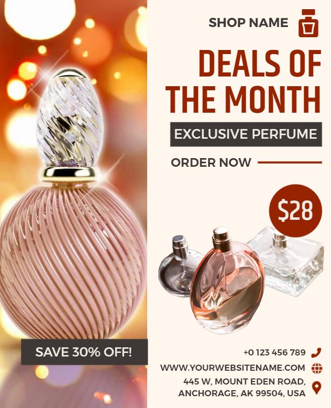 Exclusive Perfume Deals Promotion Flyer Template