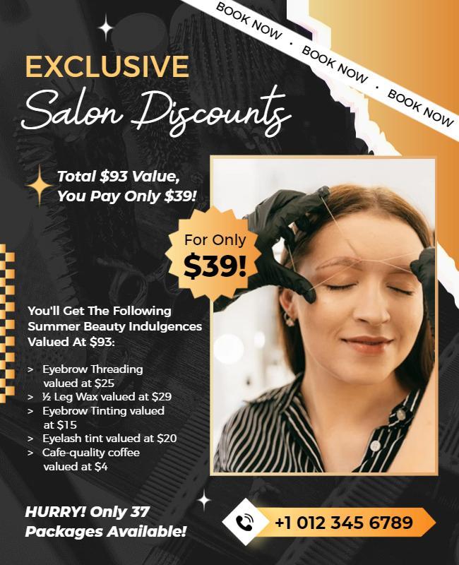 Exclusive Salon Discount Offer Flyer Template