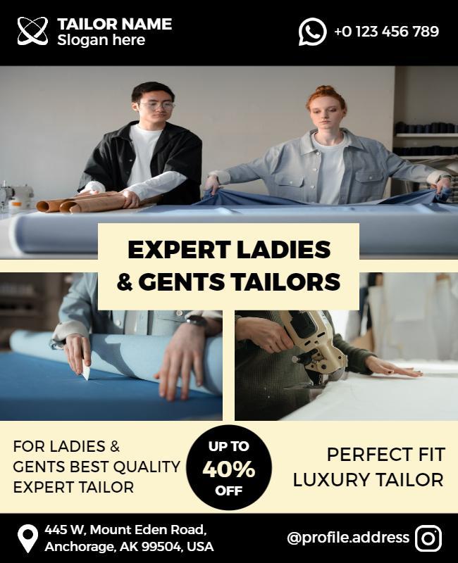 Expert Tailoring Services Promotional Flyer Template