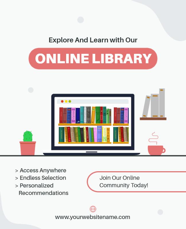 Explore Our Comprehensive Online Library Flyer Template