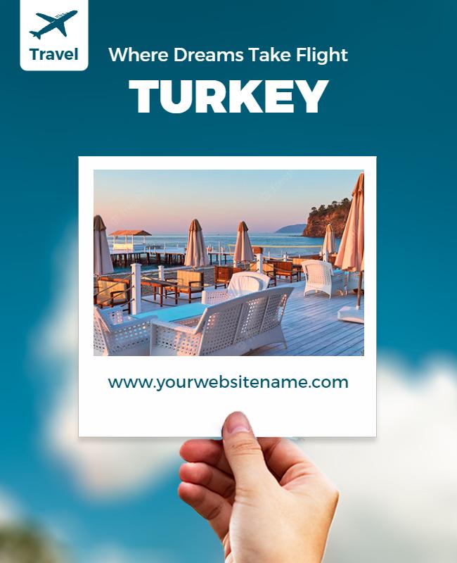 Explore Turkey Travel Destination Promotion Flyer Template