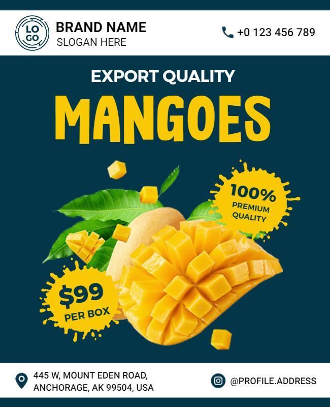 Export Quality Mango Promotion Flyer Template