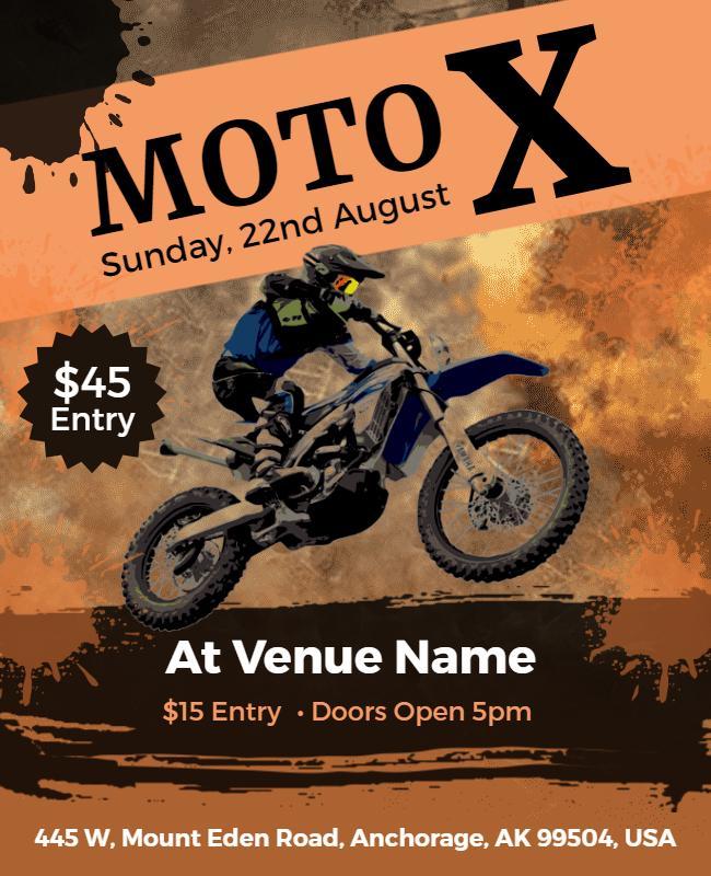 Extreme Motocross Event Flyer Template