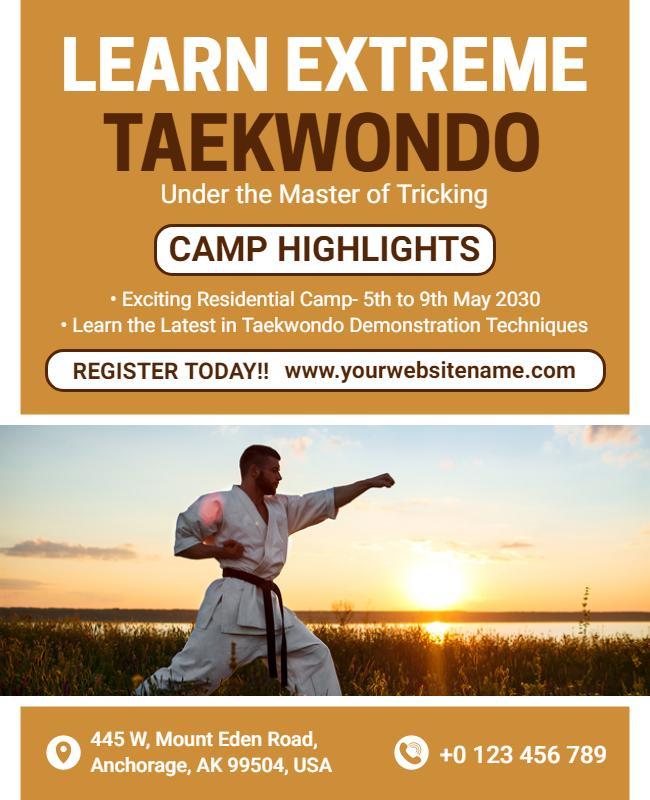 Extreme Taekwondo Training Camp Flyer Template