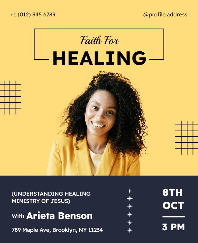 Faith Healing Ministry Event Flyer Template