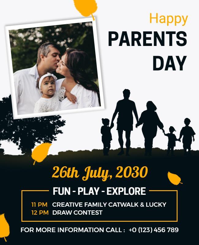 Family Celebration Parents Day Flyer Template