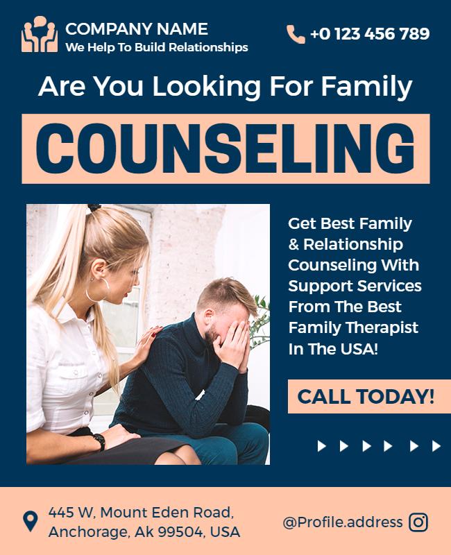 Family Counseling Services Promotional Flyer Template