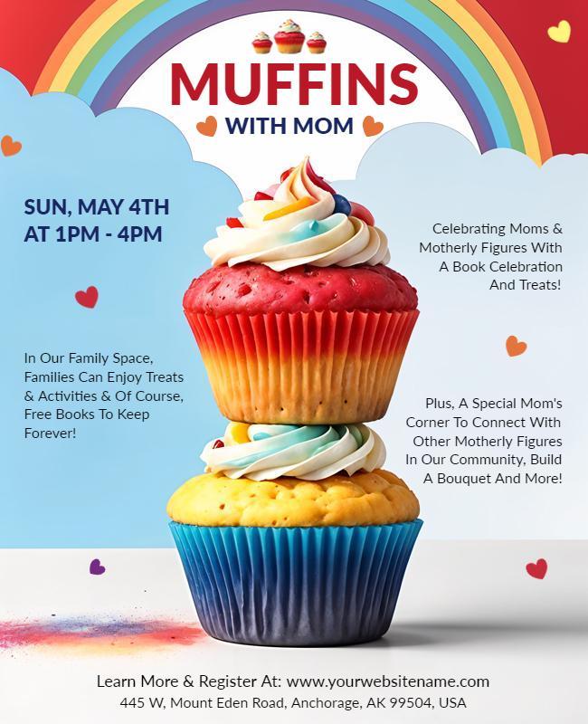 Family Muffin Celebration Event Flyer Template