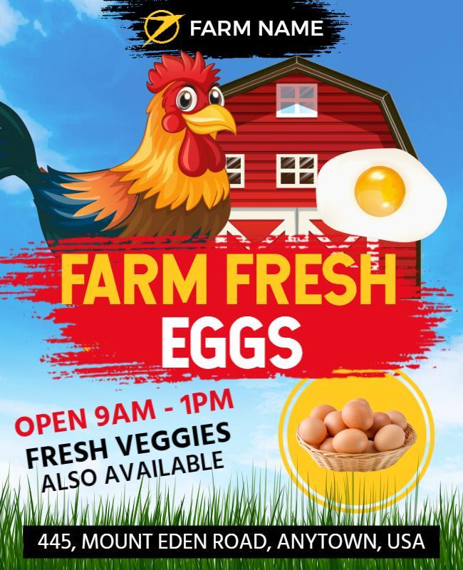 Farm Fresh Eggs and Vegetables Flyer Template