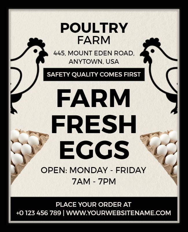 Farm Fresh Eggs Promotion Flyer Template