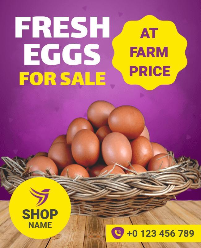 Farm Fresh Eggs Promotion Flyer Template