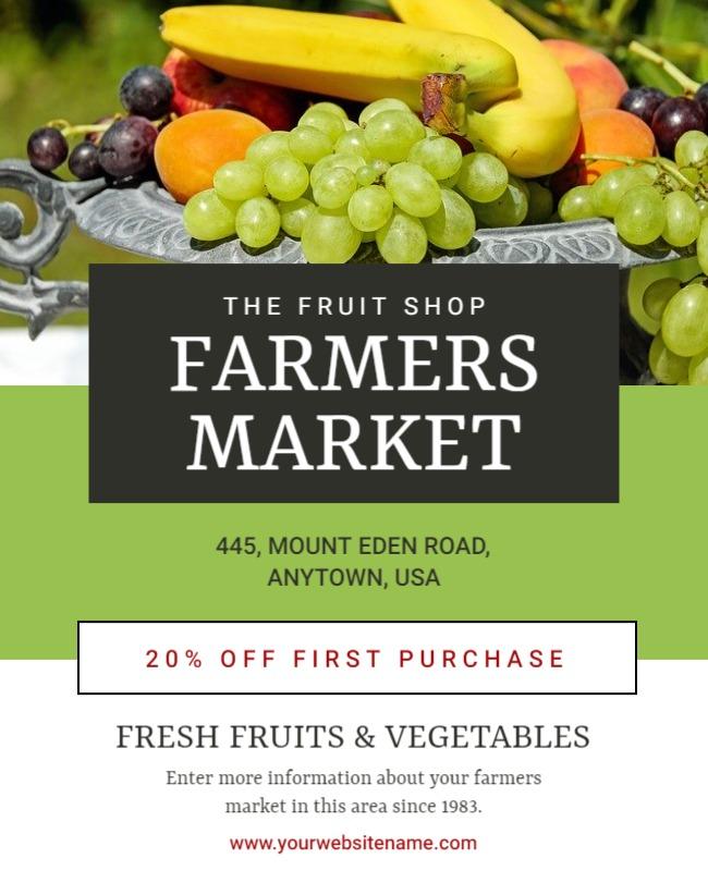 Farmers Market Fresh Produce Flyer Template