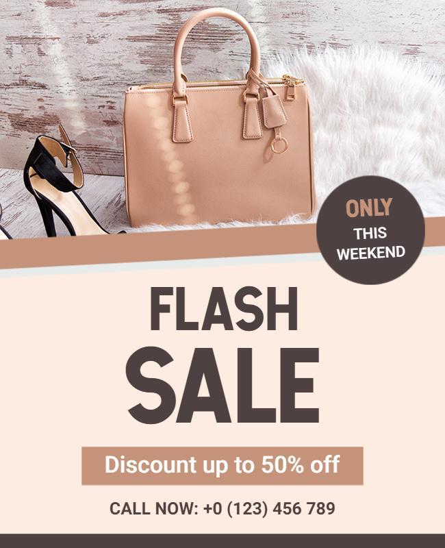 Fashion Accessories Weekend Flash Sale Flyer Template