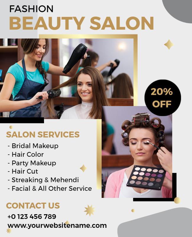 Fashion Beauty Salon Flyer Template