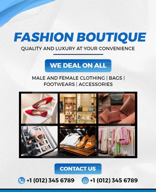 Fashion Boutique Clothing and Accessories Flyer Template