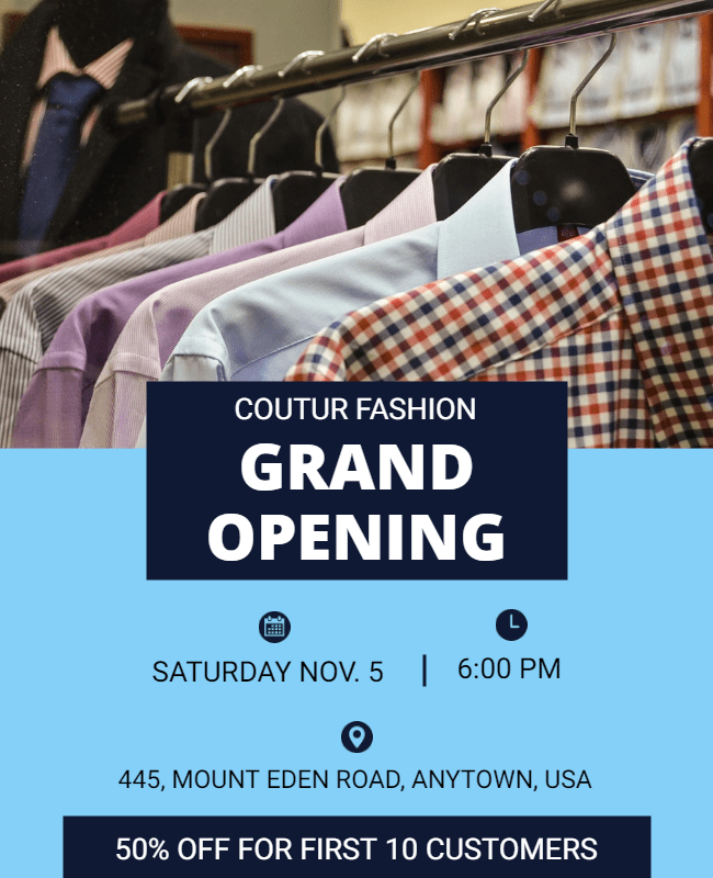 Fashion Boutique Grand Opening Event Flyer Template