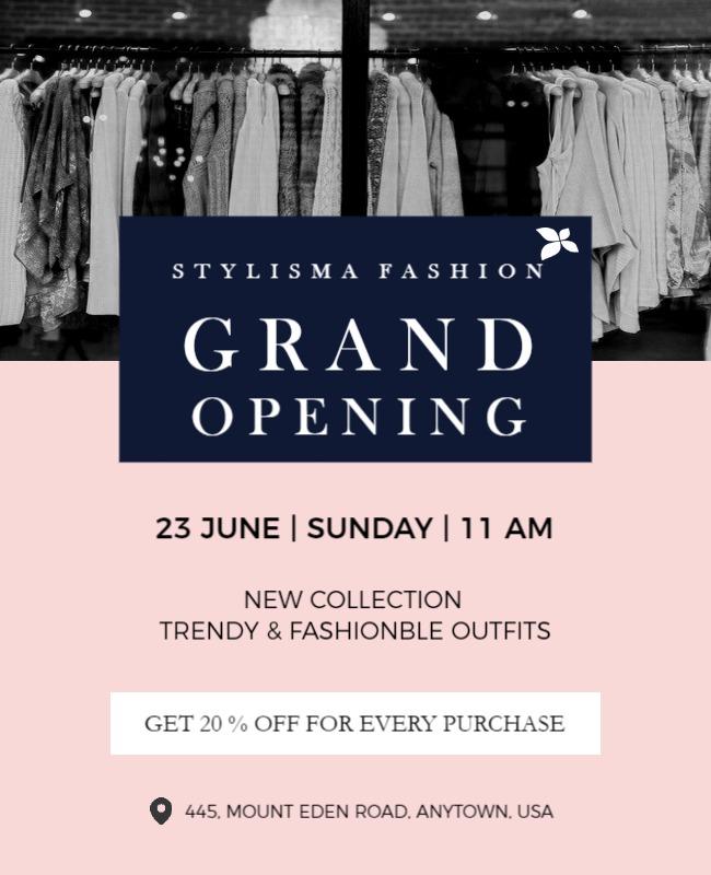 Fashion Boutique Grand Opening Flyer Template