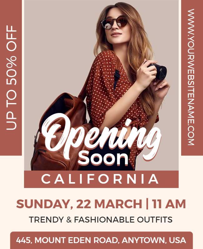 Fashion Boutique Grand Opening Flyer Template