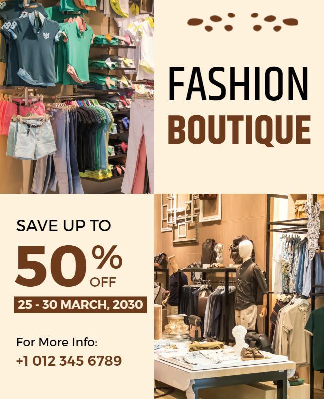 Fashion Boutique Sale Promotion Flyer Template