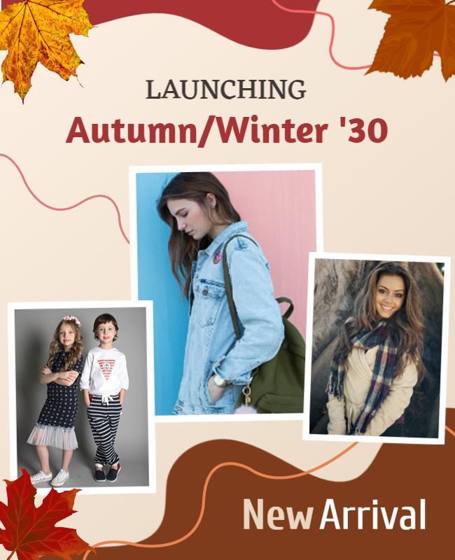 Fashion Launch Autumn Winter Collection Flyer Template