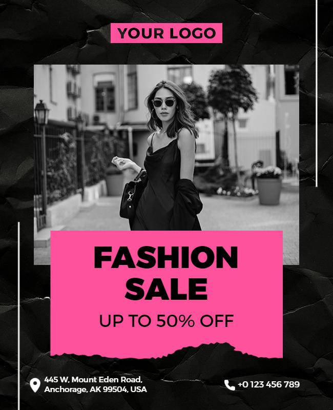 Fashion Sale Event Promotional Flyer Template