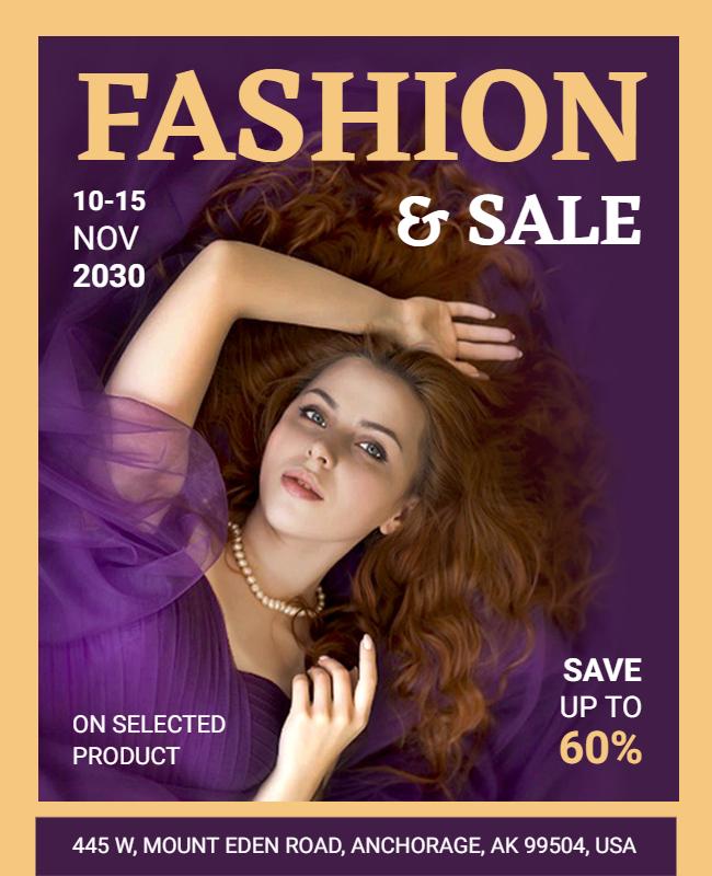 Fashion Sale Promotional Event Flyer Template