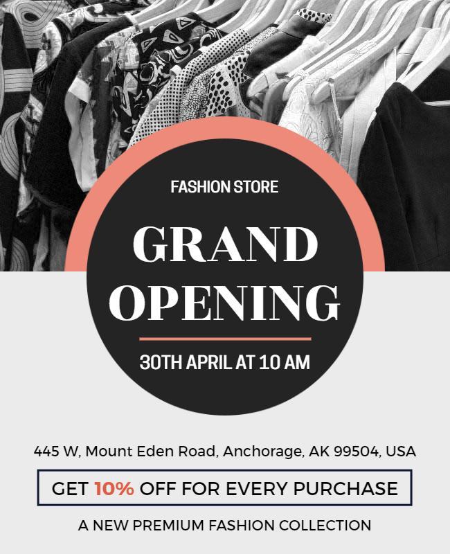 Fashion Store Grand Opening Event Flyer Template