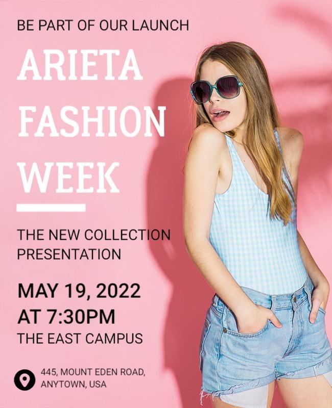 Fashion Week New Collection Launch Flyer Template