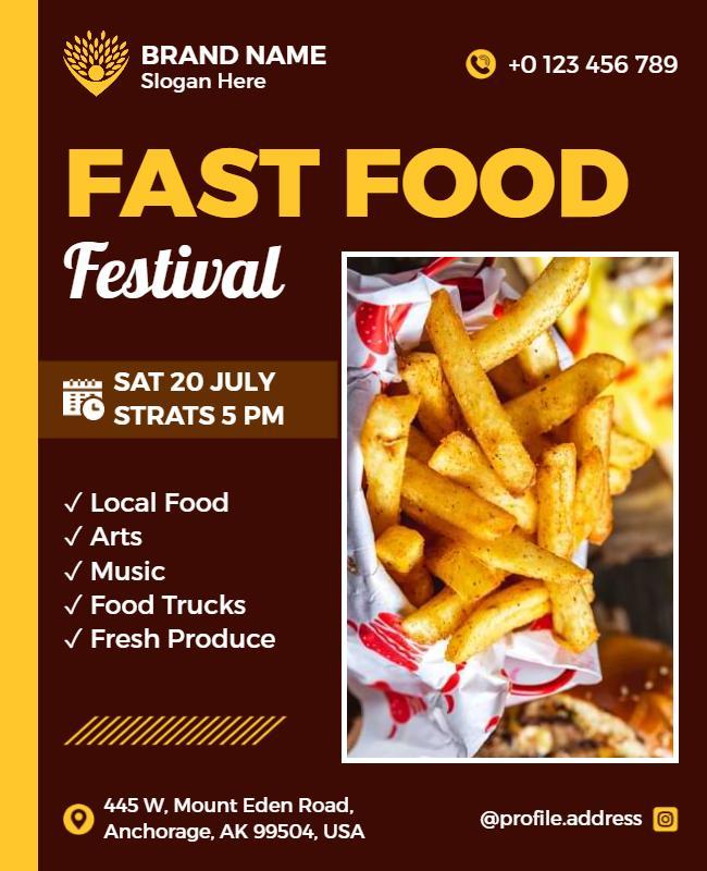 Fast Food Festival Event Flyer Template