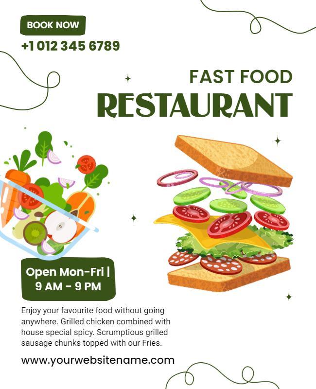 Fast Food Restaurant Promotion Flyer Template