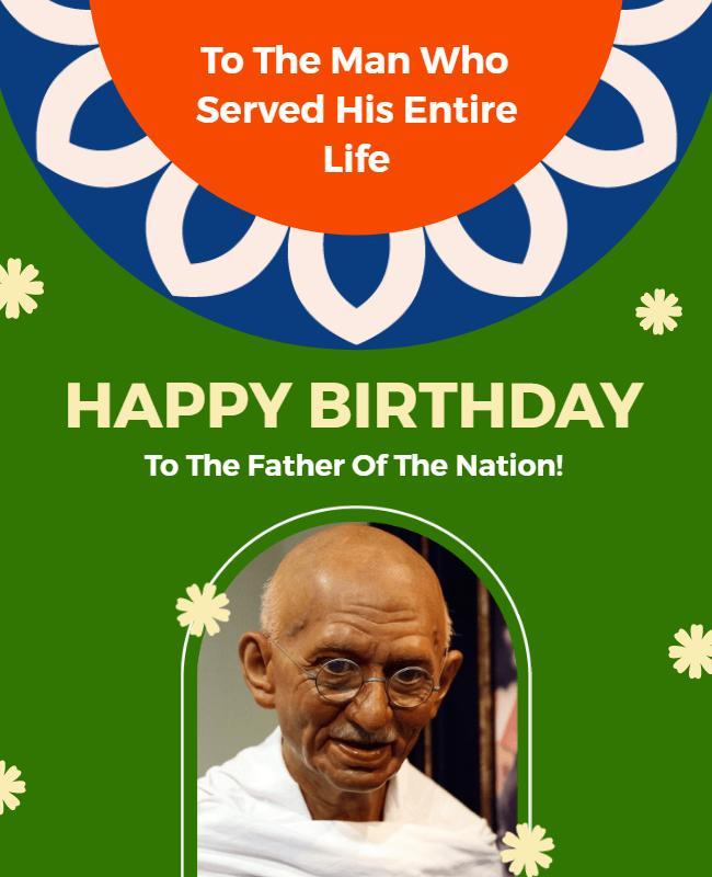 Father Of the Nation Birthday Tribute Flyer Template