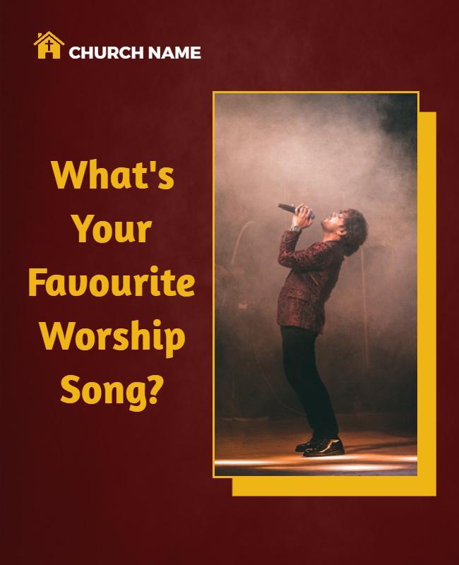 Favorite Worship Song Church Event Flyer Template