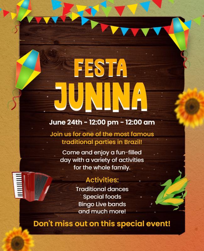 Festa Junina Celebration Event Flyer Template