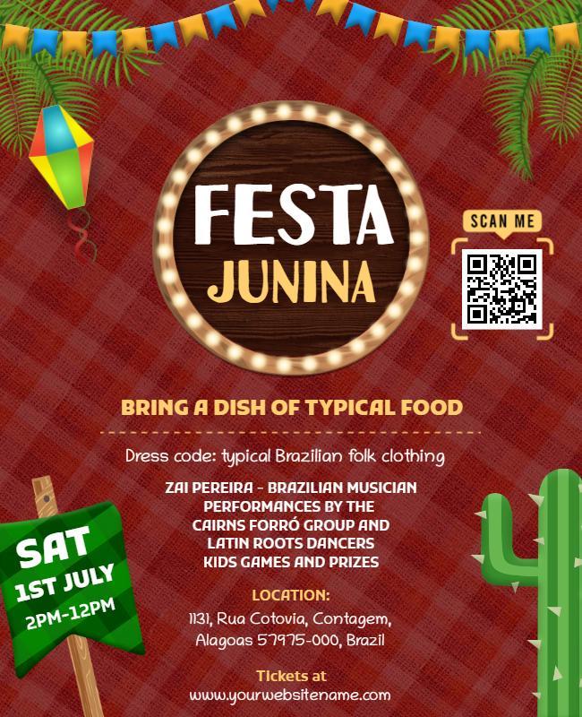 Festa Junina Celebration Event Flyer Template