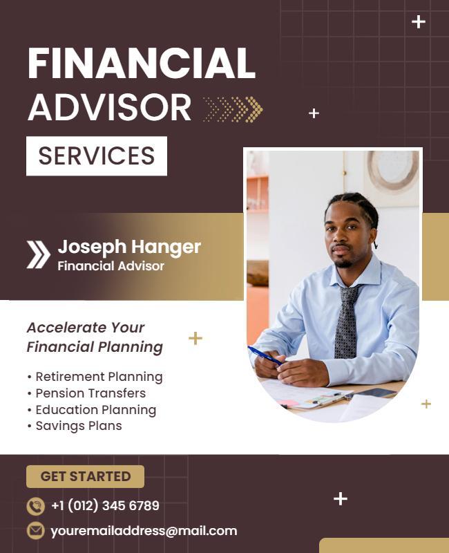 Financial Advisor Services Promotional Flyer Template