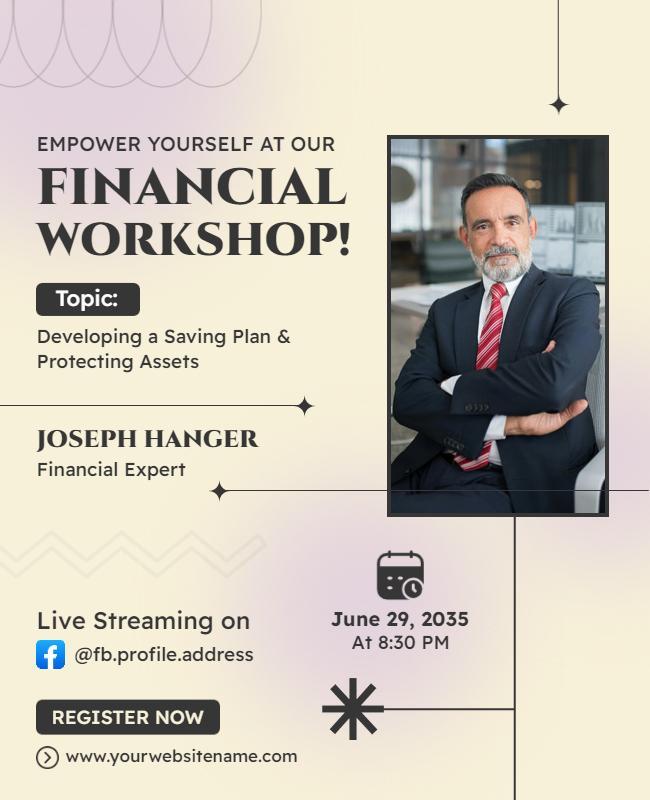 Financial Workshop Educational Event Flyer Template