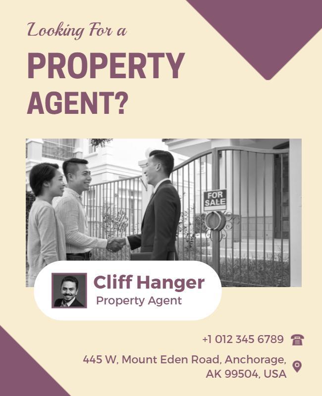 Find Your Property Agent Advertisement Flyer Template