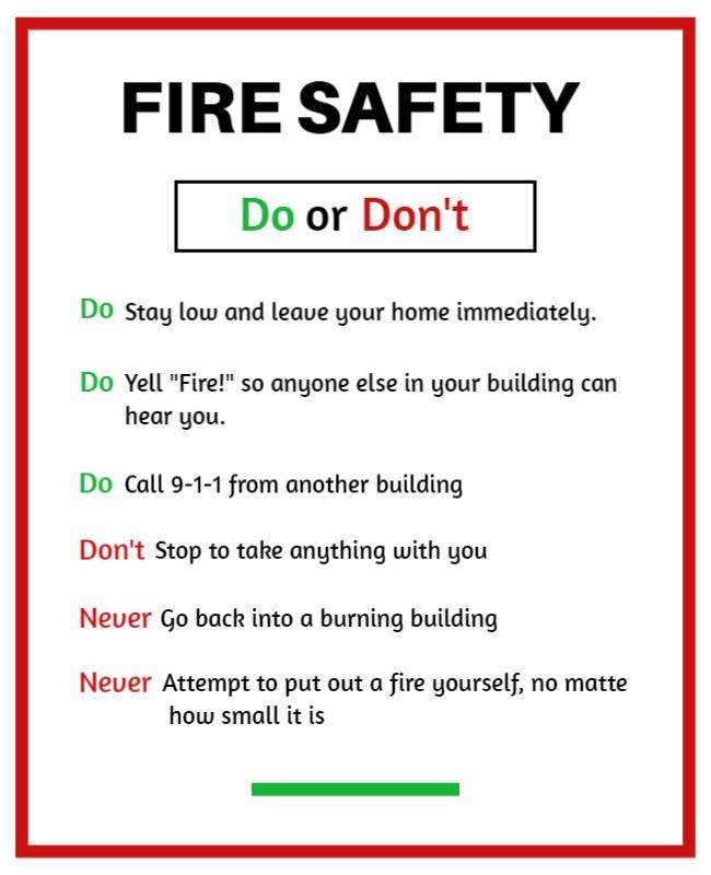 Fire Safety Tips Awareness Flyer Template