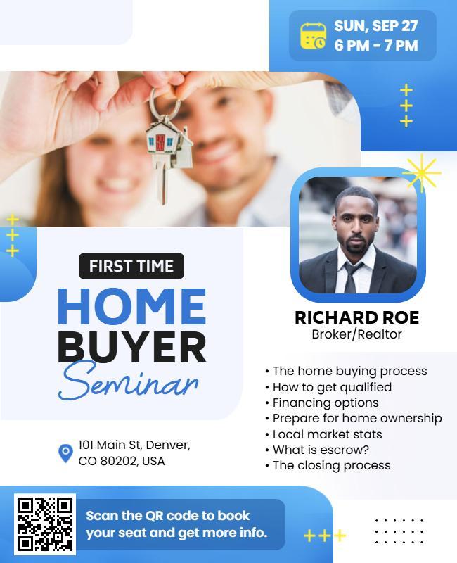 First-Time Home Buyer Seminar Flyers Template