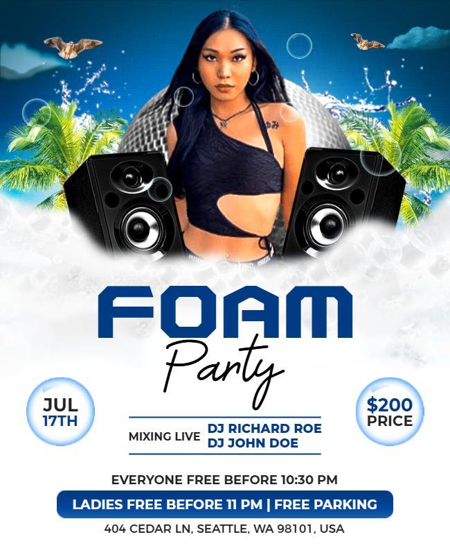 Foam Party Event Flyer Template