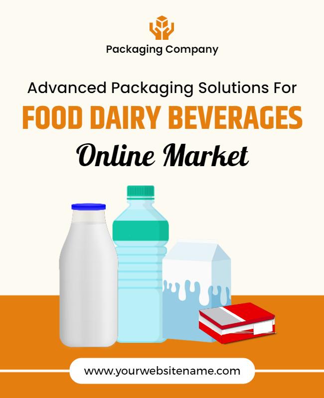 Food and Dairy Packaging Solutions Flyer Template