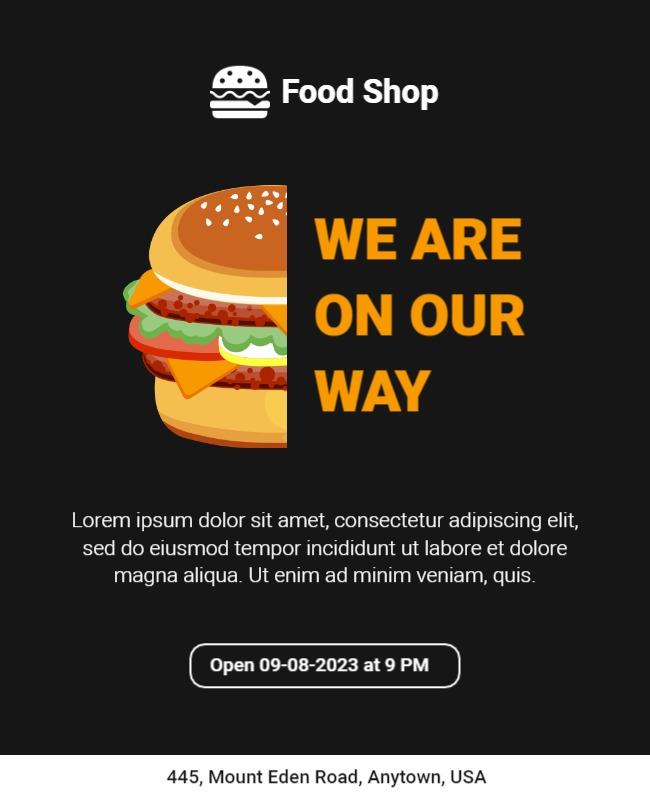 Food Shop Coming Soon Poster Template