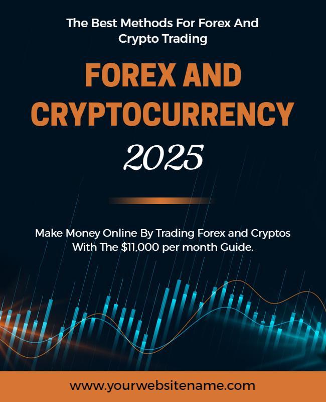 Forex and Cryptocurrency Trading Guide Flyer Template